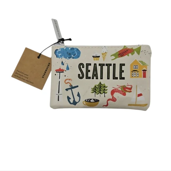 Starbucks Seattle Card Pouch Key Ring New - Picture 1 of 6